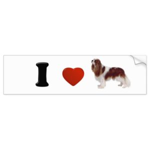 I Love Cavalier King Charles Spaniels Bumper Sticker