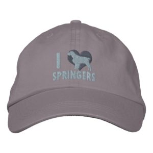 I Love English Springers Embroidered Hat (Storm)