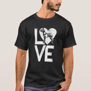 I Love Great Dane Dog T-Shirt Funny Love Great Dan