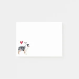 I Love my Australian Shepherd Post-it Notes