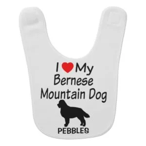 I Love My Bernese Mountain Dog Baby Bib