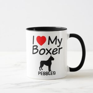I Love My Boxer Dog Mug