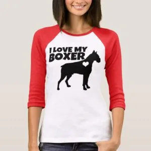 I love my Boxer dog women's shirt