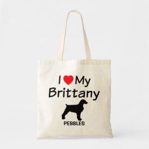 I Love My Brittany Dog Bag