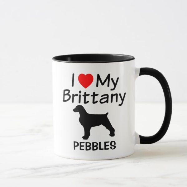 I Love My Brittany Dog Mug