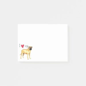 I Love my Bullmastiff Post-it Notes