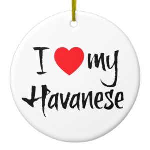 I Love My Havanese Ceramic Ornament