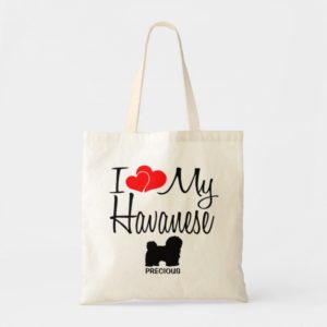 I Love My Havanese Dog Tote Bag