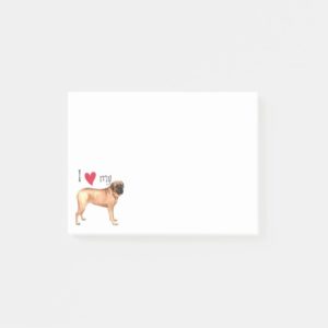 I Love my Mastiff Post-it Notes