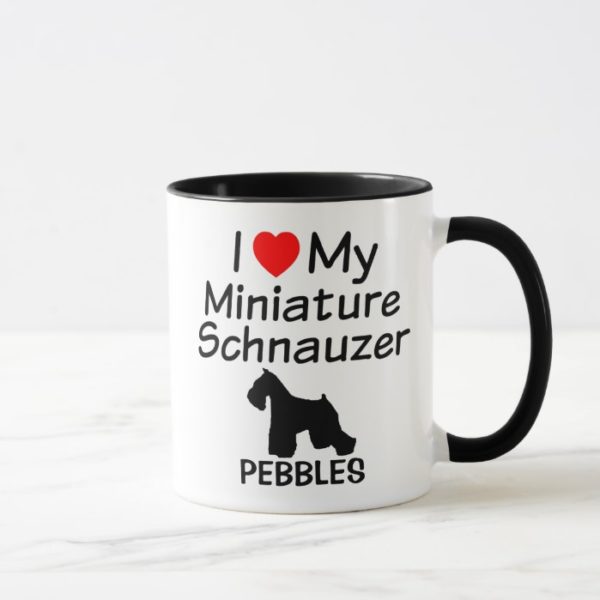 I Love My Miniature Schnauzer Dog Mug