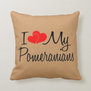 I Love My Pomeranians Pillow