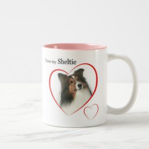 I Love my Sheltie #2 Two-Tone Coffee Mug