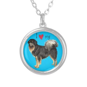 I Love my Tibetan Mastiff Silver Plated Necklace