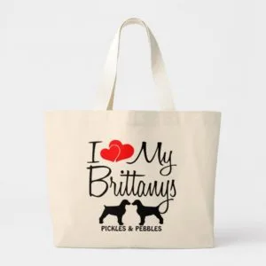 I Love My Two Brittany Dogs Bag