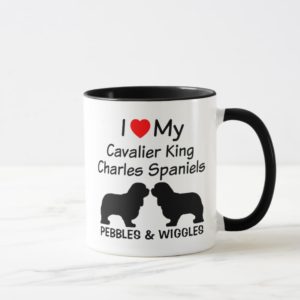 I Love My Two Cavalier King Charles Spaniel Dogs Mug