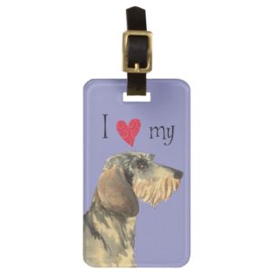 I Love my Wirehaired Dachshund Luggage Tag