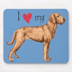 I Love my Wirehaired Vizsla Mouse Pad