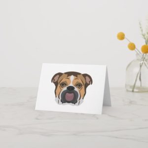 Illustration English Bulldog Card