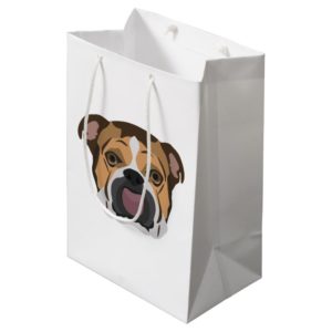 Illustration English Bulldog Medium Gift Bag