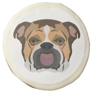 Illustration English Bulldog Sugar Cookie