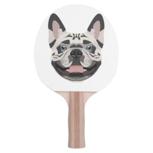 Illustration French Bulldog Ping Pong Paddle