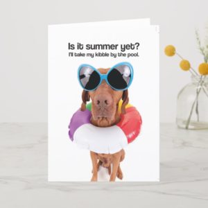 Is It Summer Yet? (Vizsla) - Greeting Card