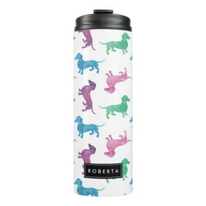 It's Raining Dachshunds Pastel Colored Thermal Tumbler