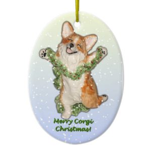 Jump for Joy! Corgi Christmas Ornament