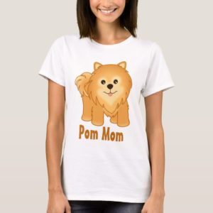 Kawaii Cute Pomeranian Puppy Dog Cartoon Animal T-Shirt