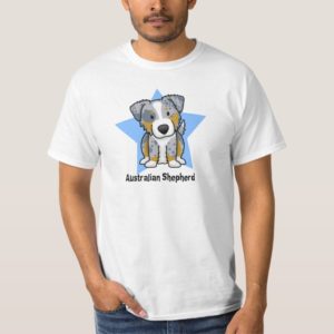 Kawaii Star Blue Merle Australian Shepherd T-Shirt