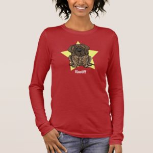 Kawaii Star Brindle Mastiff Long Sleeve T-Shirt