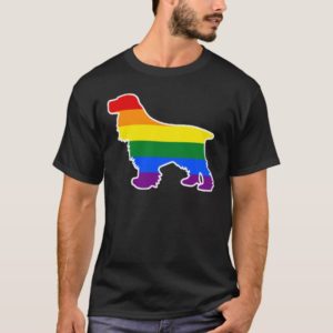 LGBT Dog English Cocker Spaniel Rainbow Doggy Mom T-Shirt