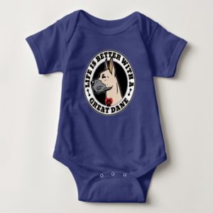 Life Is Better With A Great Dane Dog Breed Baby Bodysuit