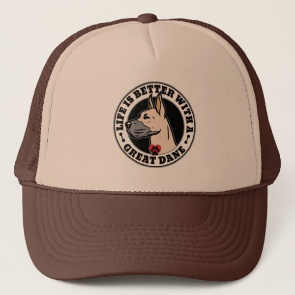 Life Is Better With A Great Dane Dog Breed Trucker Hat