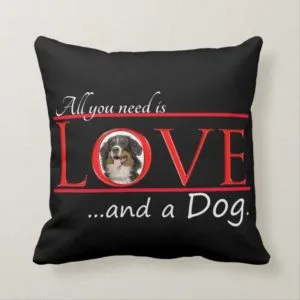 Love a Bernese Mt. Dog Pillow