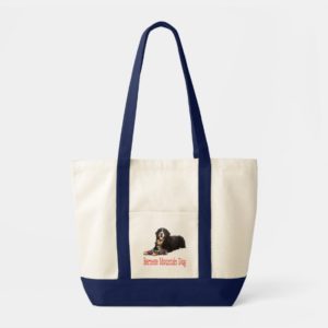 Love Bernese Mountain Dog Puppy Tote Bag