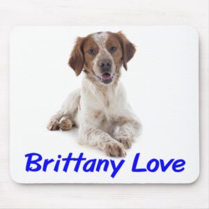 Love Brittany Spaniel Puppy Dog Mousepad