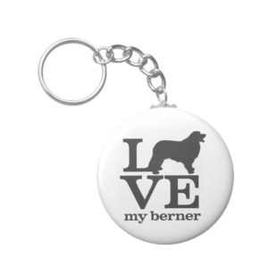 Love my Bernese Mountain Dog Keychain