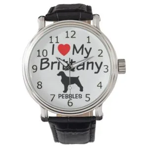Love My Brittany Dog Wrist Watch
