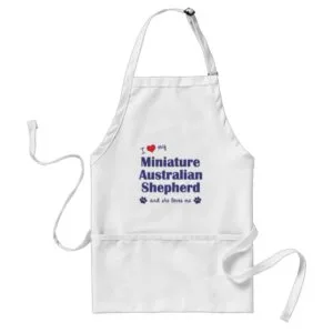 Love My Miniature Australian Shepherd (Female Dog) Adult Apron