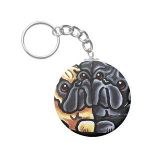 Love Pugs Keychain