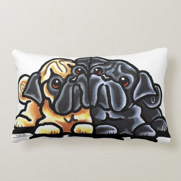 Love Pugs Lumbar Pillow