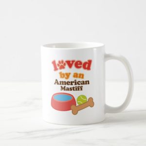 Loved By An American Mastiff (Dog Breed) Coffee Mug
