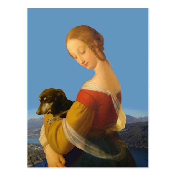 Madonna and Dachshund Art Tate Britain Postcard