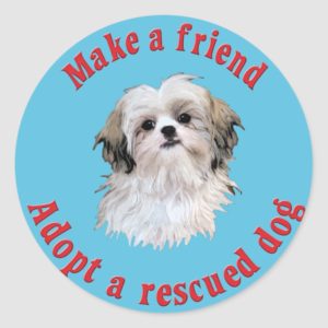 Make A Friend - Shih Tzu Classic Round Sticker
