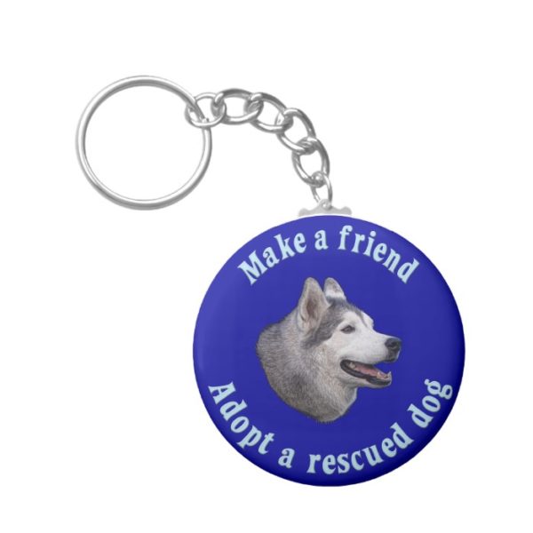 Make A Friend - Siberian Husky Keychain