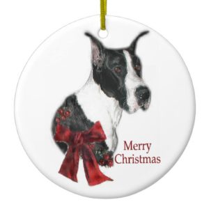 Mantle Great Dane Christmas Gifts Ornament