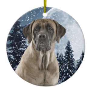 Mastiff Christmas Ornament
