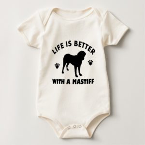 Mastiff dog Design Baby Bodysuit