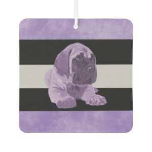 Mastiff Puppy Dog Puppies Rule Purple Art Air Freshener